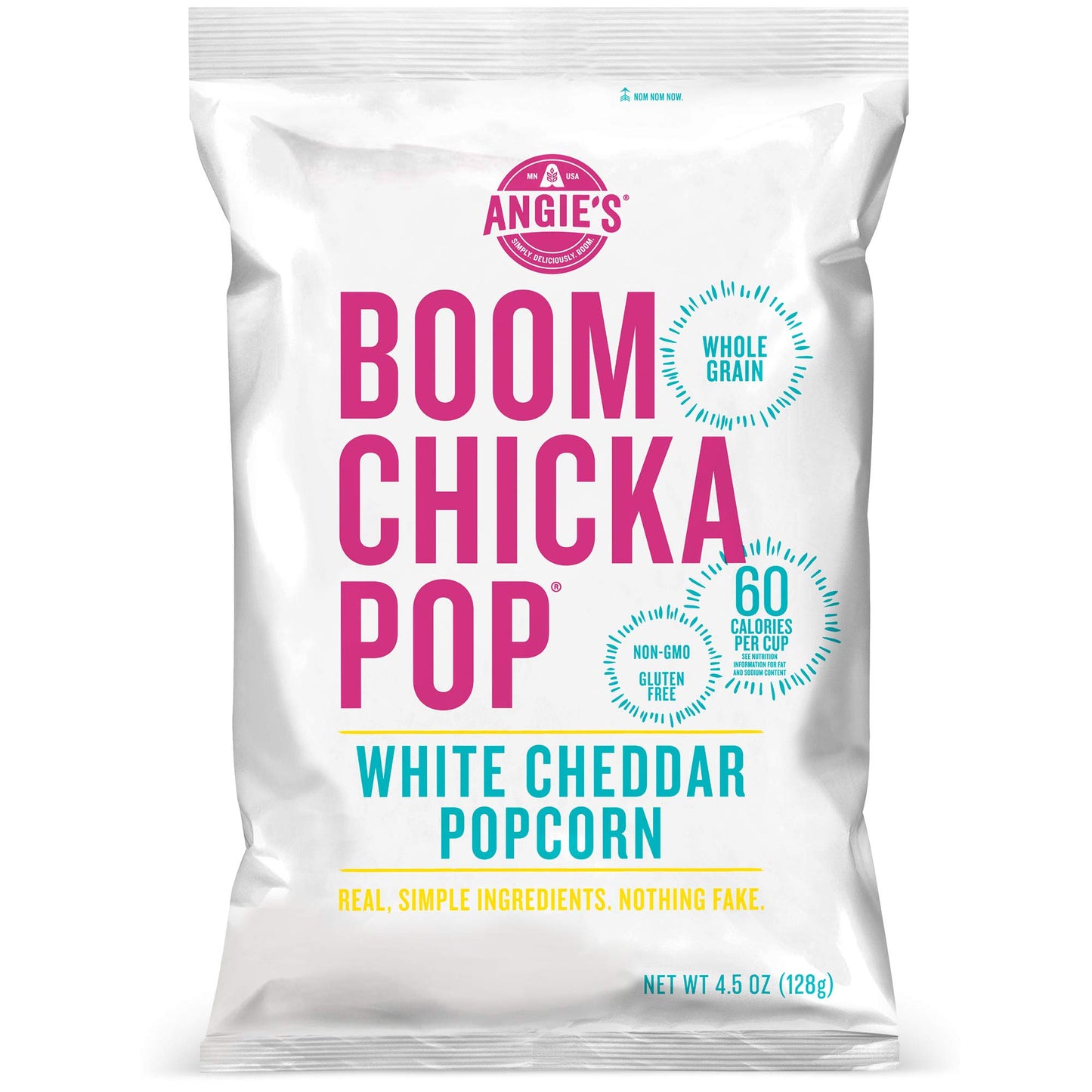 Angies BOOMCHICKAPOP White Cheddar Popcorn, 4.5 oz. (Pack of 12)