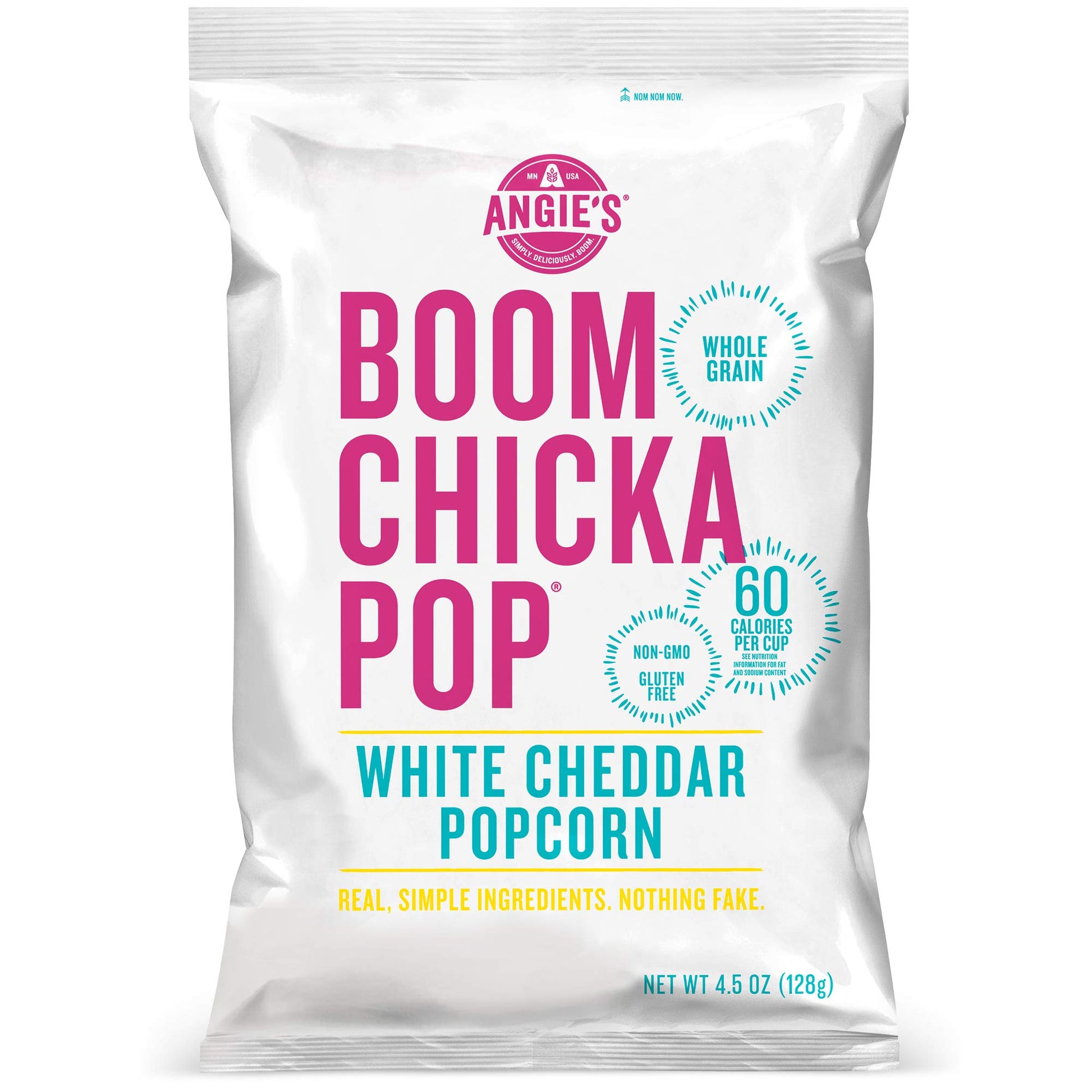 Angies BOOMCHICKAPOP White Cheddar Popcorn, 4.5 oz. (Pack of 12)