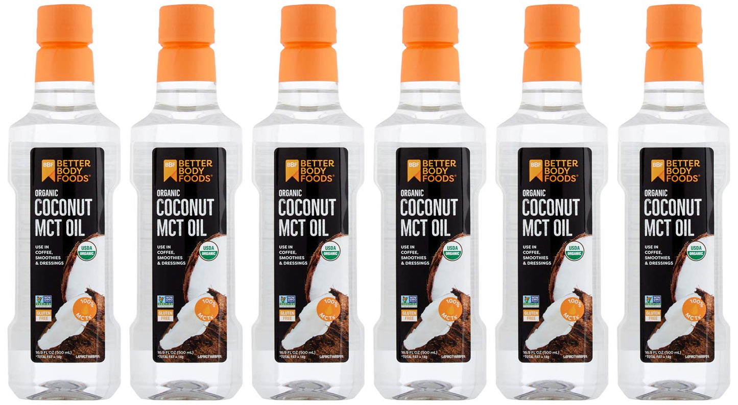 BetterBody Foods Coconut MCT Oil, 6 Count