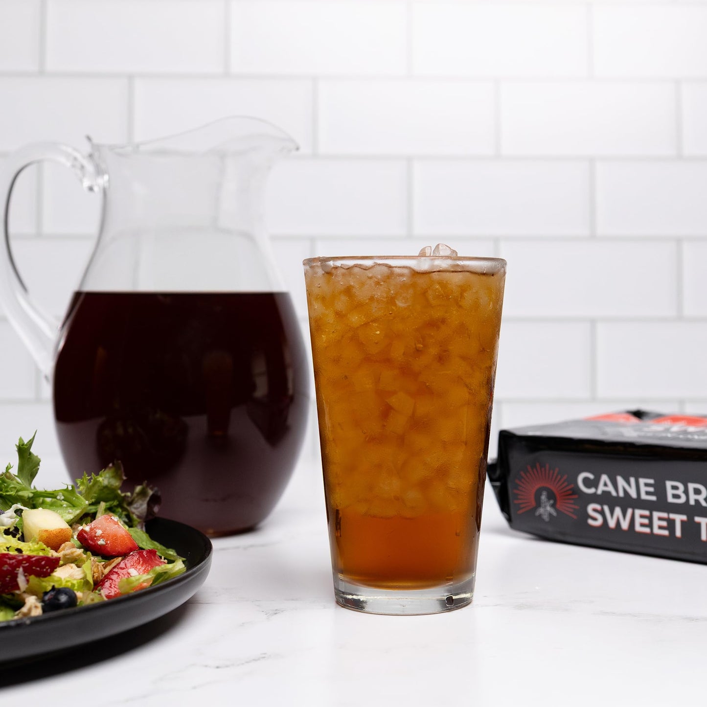 Cane Brew Sweet Tea - Southern Black Iced Teas  Family Size - No Boil  Zero Mess - Cold Brew for Home  Camping  RV  or Travel  8 Half Gallon Bags