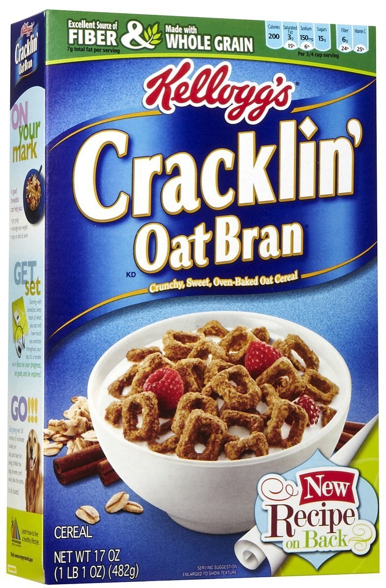 Kelloggs Cracklin Oat Bran Cereal  17 oz