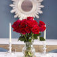 KaBloom Flowers - Mothers Day Collection - The Romantic Classic Bouquet of 18 Fresh Red Roses (Farm-Fresh) with Vase|Gift for Birthday  Thank You  Valentine  Mothers Day Fresh Flowers