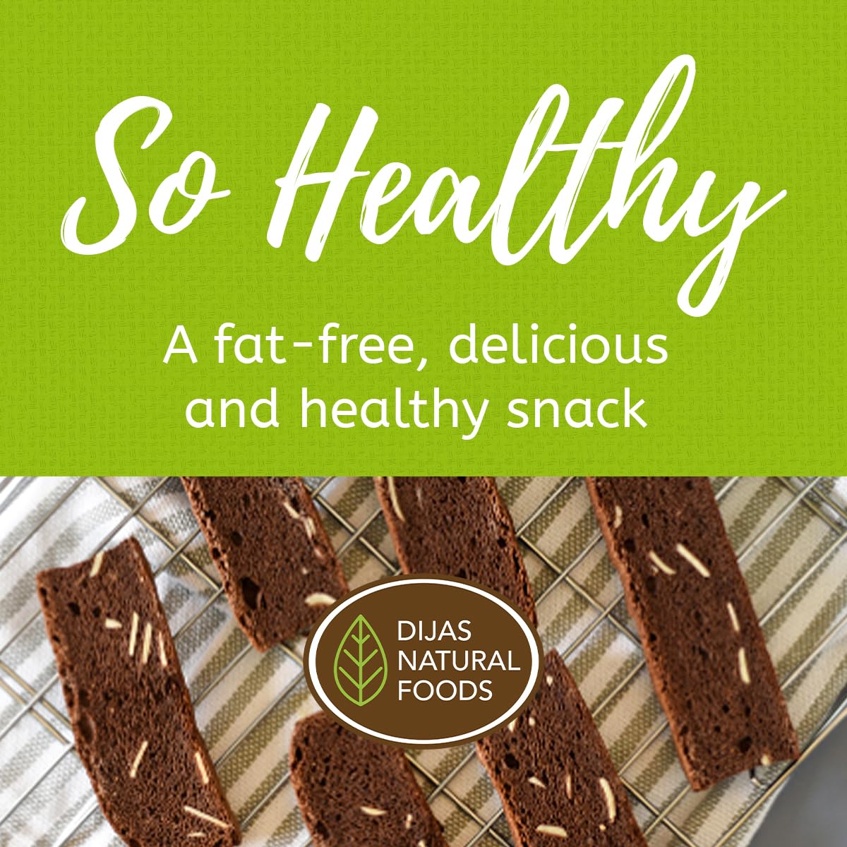 Dijas Natural Foods Crunchy Biscotti Cookie, Fat Free, All Natural, 5 Ounce, Cranberry Almond