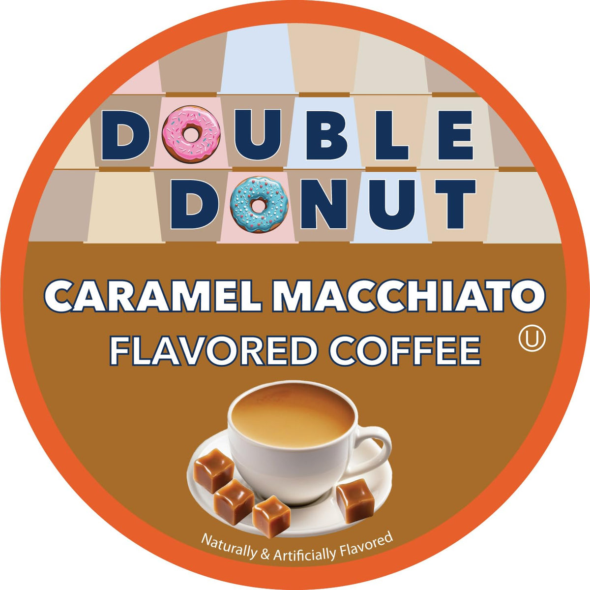 Double Donut Caramel Macchiato Coffee Pods - 80 Count for Keurig K-Cup malt-inspired