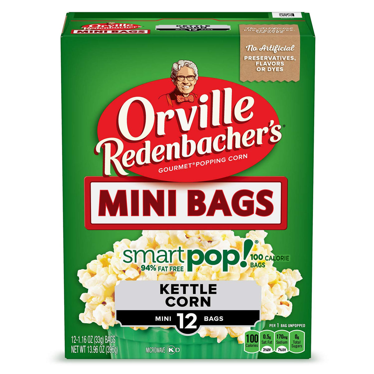 Orville Redenbacher'S Smartpop! Kettle Corn Popcorn, 1.16 Oz, 12 Ct