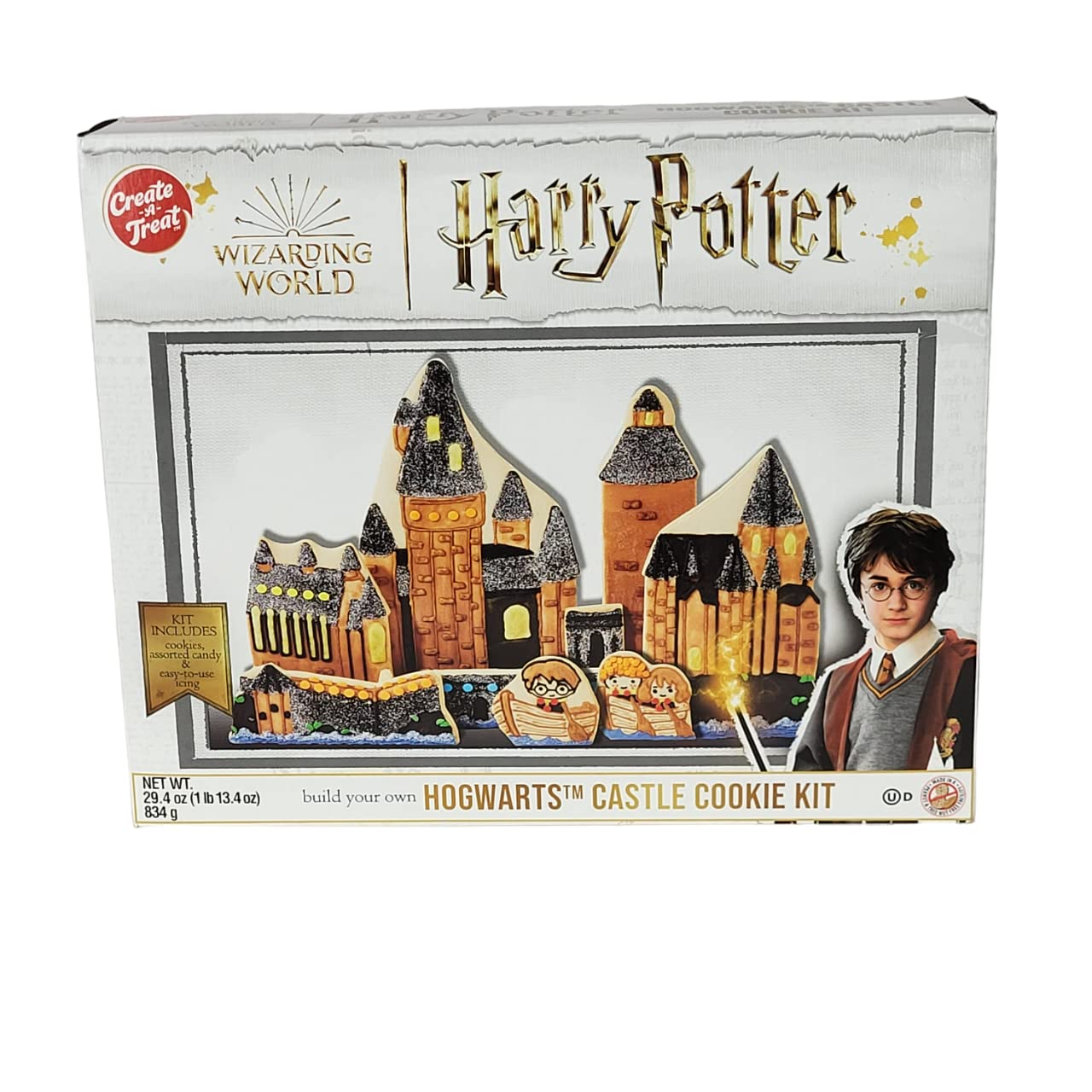 Create-A-Treat Hogwarts Castle Cookie Kit - Build Your Own Cookies, Includes Cookie Dough, Icing, and Candy