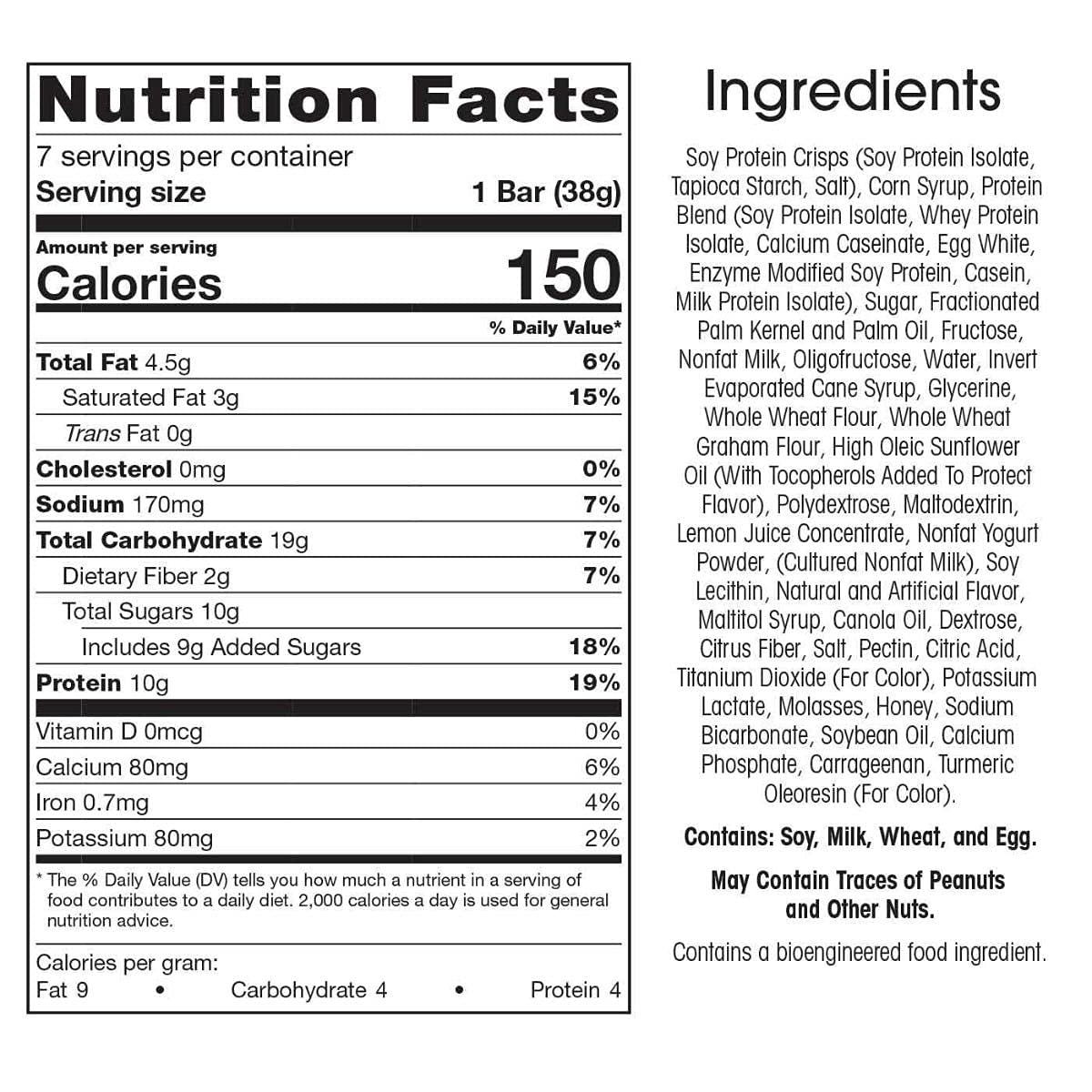 WonderSlim Protein Snack Bar, Lemon Meringue, (7ct)