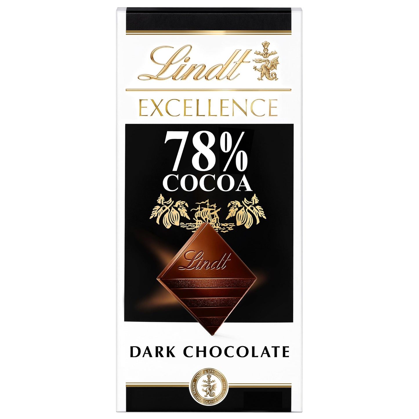 Lindt Excellence 78% Cocoa Dark Chocolate Candy Bar  Dark Chocolate  3.5 Oz. Bar