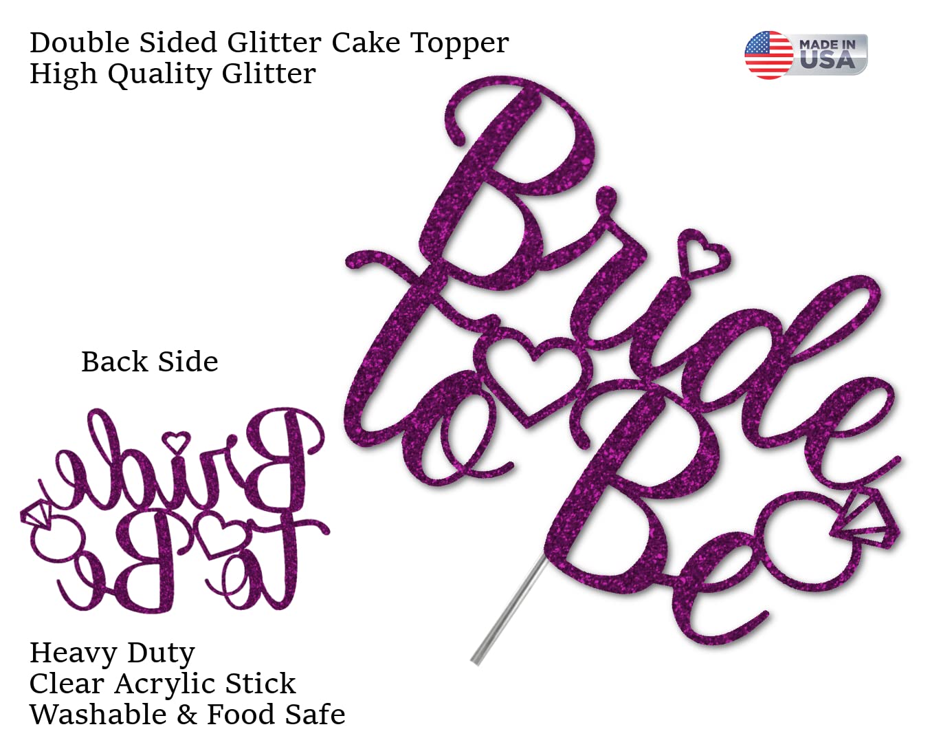 Bride To Be Cake Topper, Engagement Party Decorations Ideas, Bridal Shower, Bachelorette, Premium Quality Decoration, Sturdy Dou