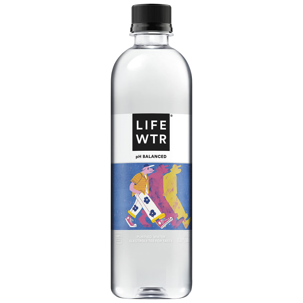Lifewtr, Premium Purified Water, Ph Balanced With Electrolytes For Taste, 16.9 Fl Oz (Pack Of 6)