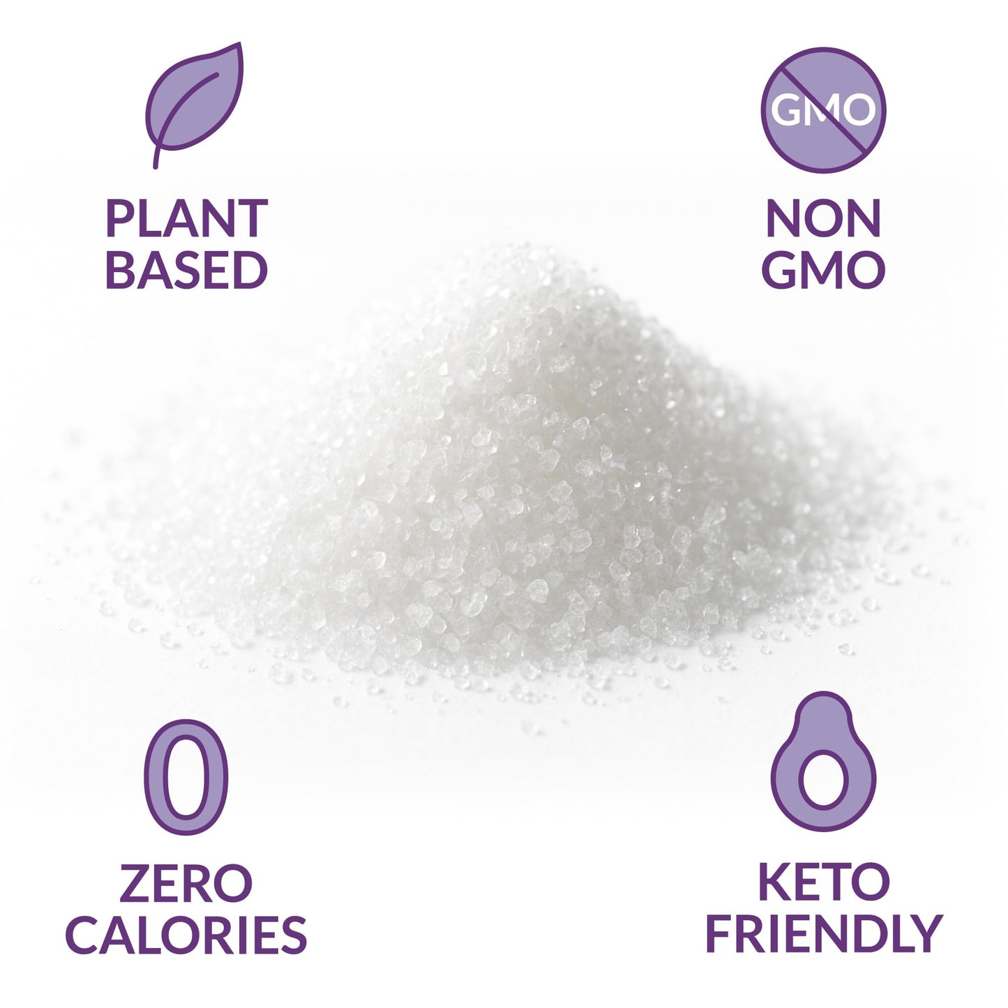 Roots Circle Allulose Sweetener - Zero Calorie Sugar Alternative - Plant-Based - 25 Ounces - Kosher, Non-GMO, Gluten-Free