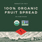 Bionaturae Organic Bilberry Fruit Spread, No Sugar Added, 9 Oz, 2 Pack