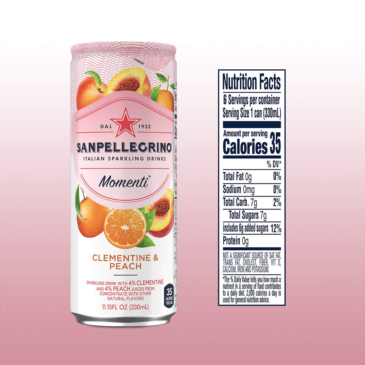 San Pellegrino - Sparkling Bev Clemtine Peach - Case of 4 - 6/11.15Z (4x6/11.15Z)