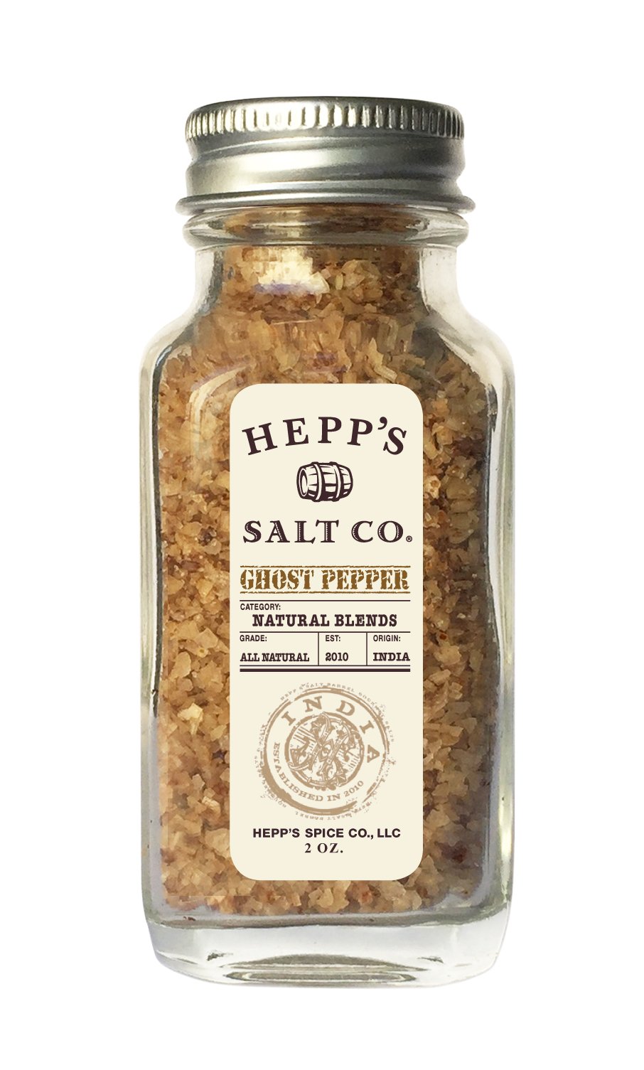 Hepp'S Salt Co, Ghost Pepper Salt, 2 Oz Jar