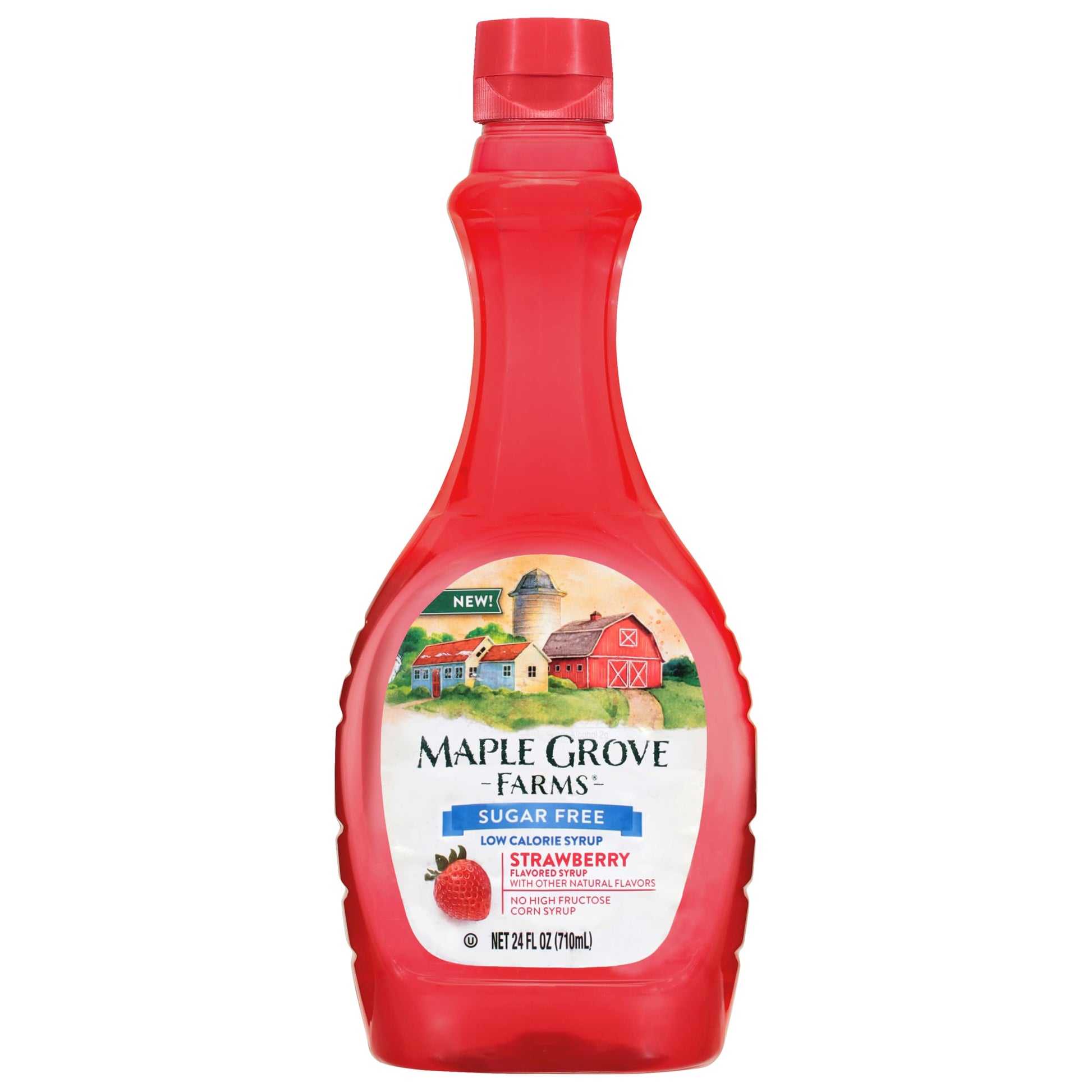 Maple Grove Farms Sugar-Free Strawberry Pancake Syrup, 24 Fl Oz, Model 1179994