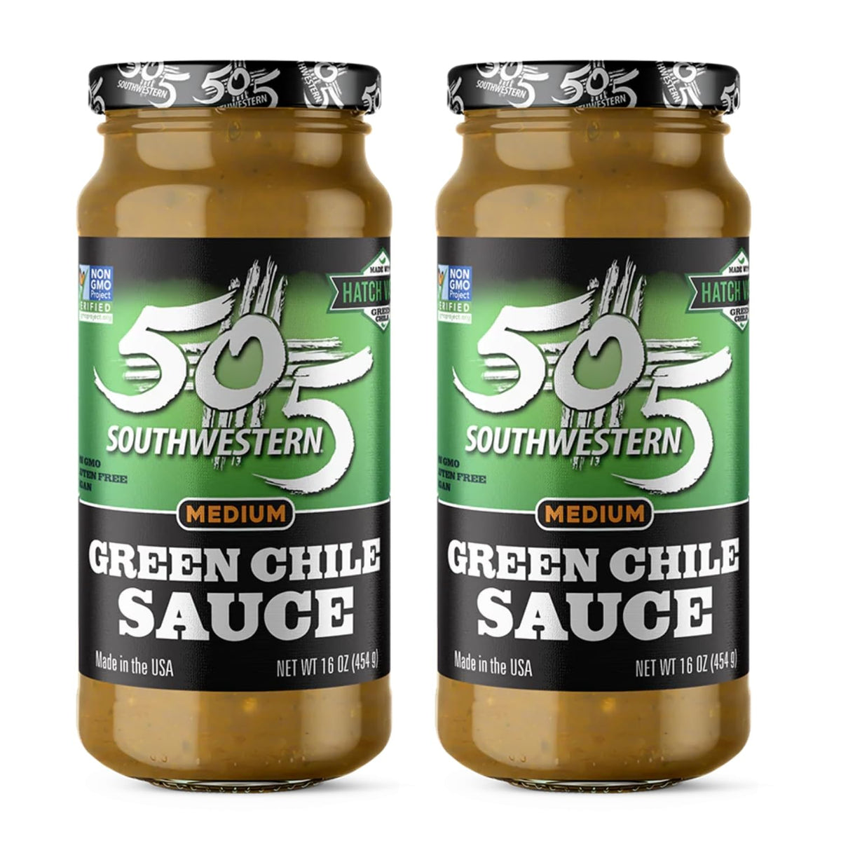 505 Southwestern Medium Green Chile Sauce (Pack of 2)