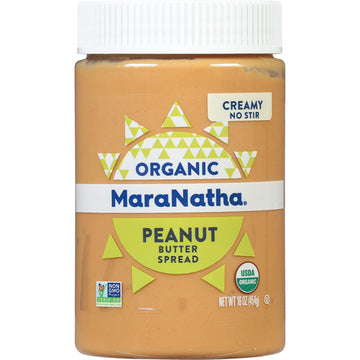 Maranatha Organic Creamy Peanut Butter Spread, No Stir, 16 Ounce Jar
