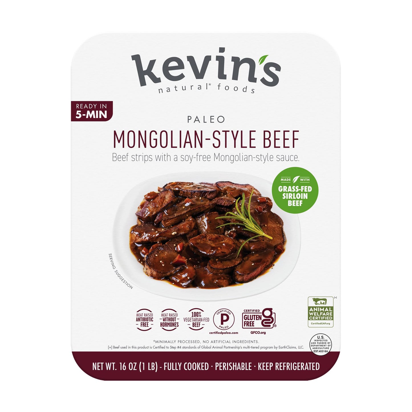 KevinS Natural Foods Mongolian-Style Beef, 16 Oz