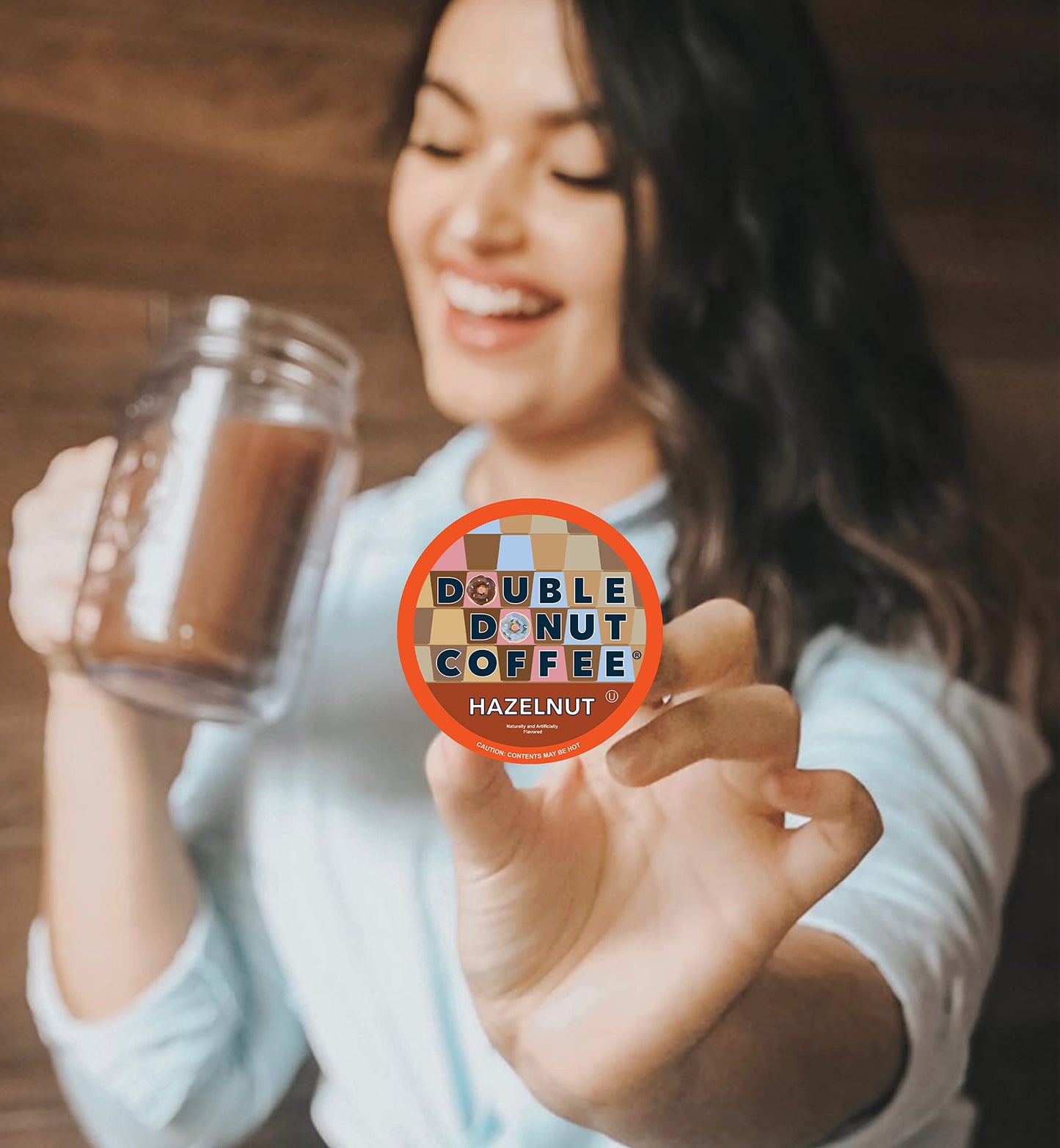 Double Donut Hazelnut Coffee Pods, Compatible with Keurig, 80 Count, Single Serve