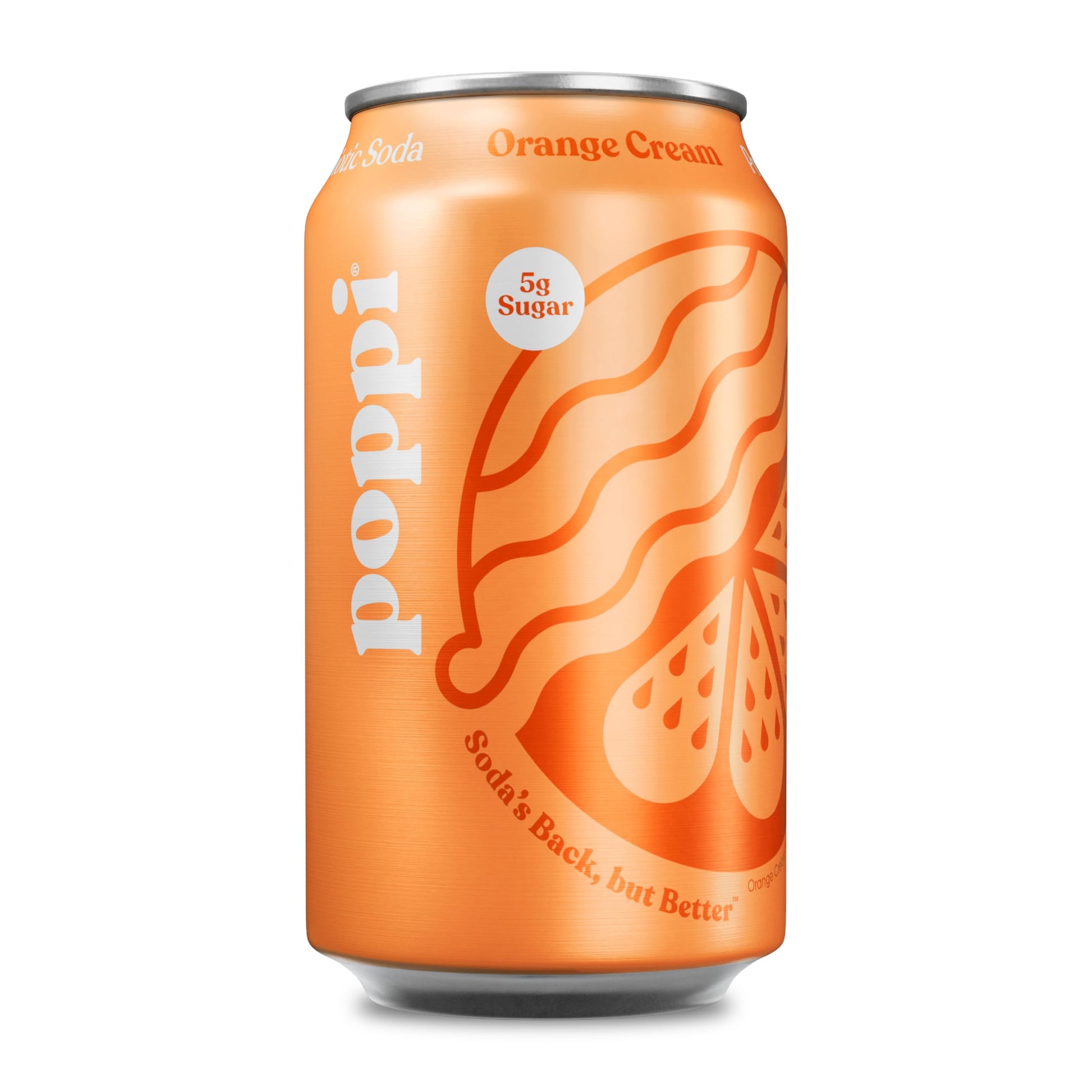 Poppi Sparkling Prebiotic Soda - Orange Cream Flavor, 12 Fl Oz, Pack of 1