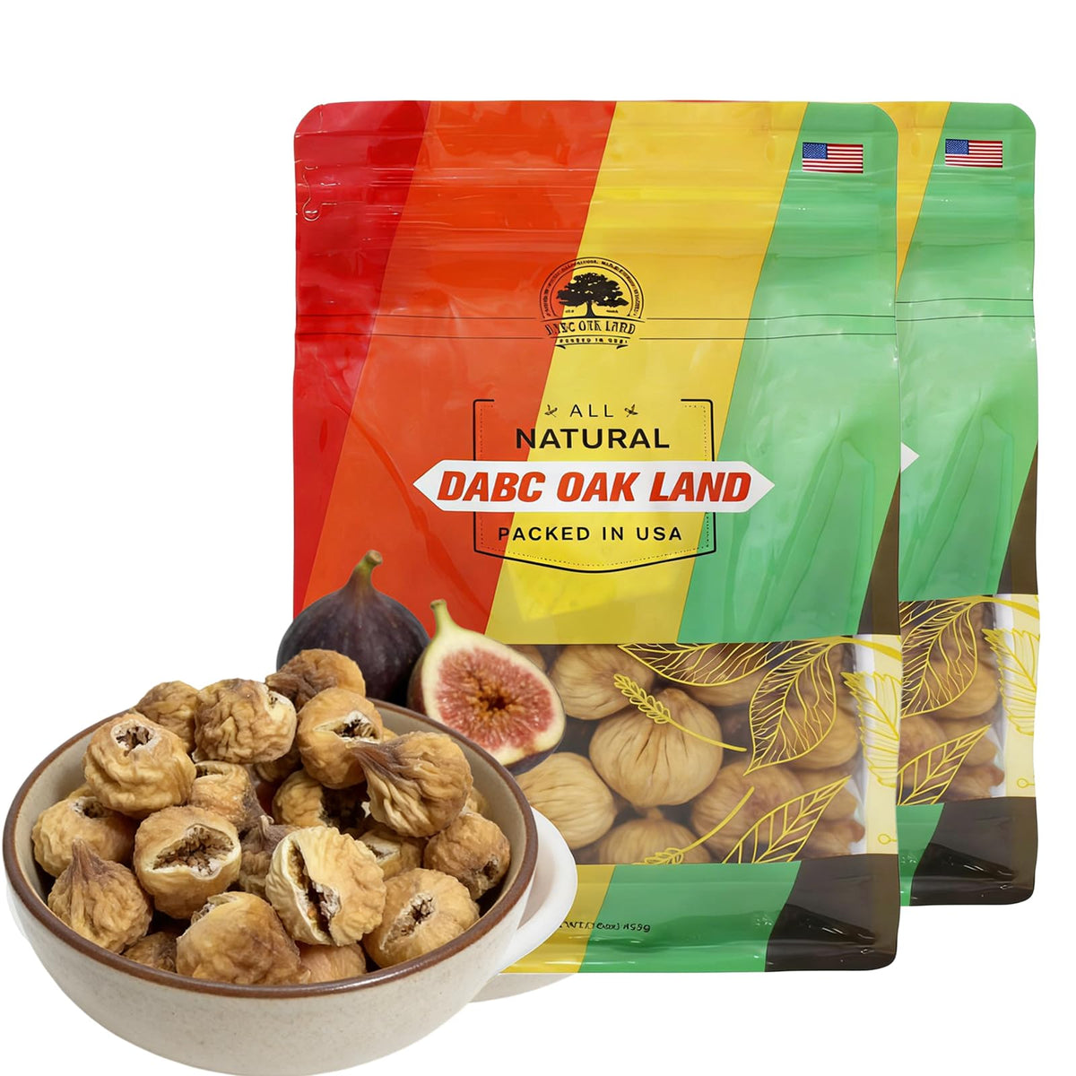 32OZ Dried Figs - Sunny-Dried Fruit Packs No Added Sugar, No Sulfites, No Preservatives | Vegan, Non-GMO, Gluten-Free | Naturall