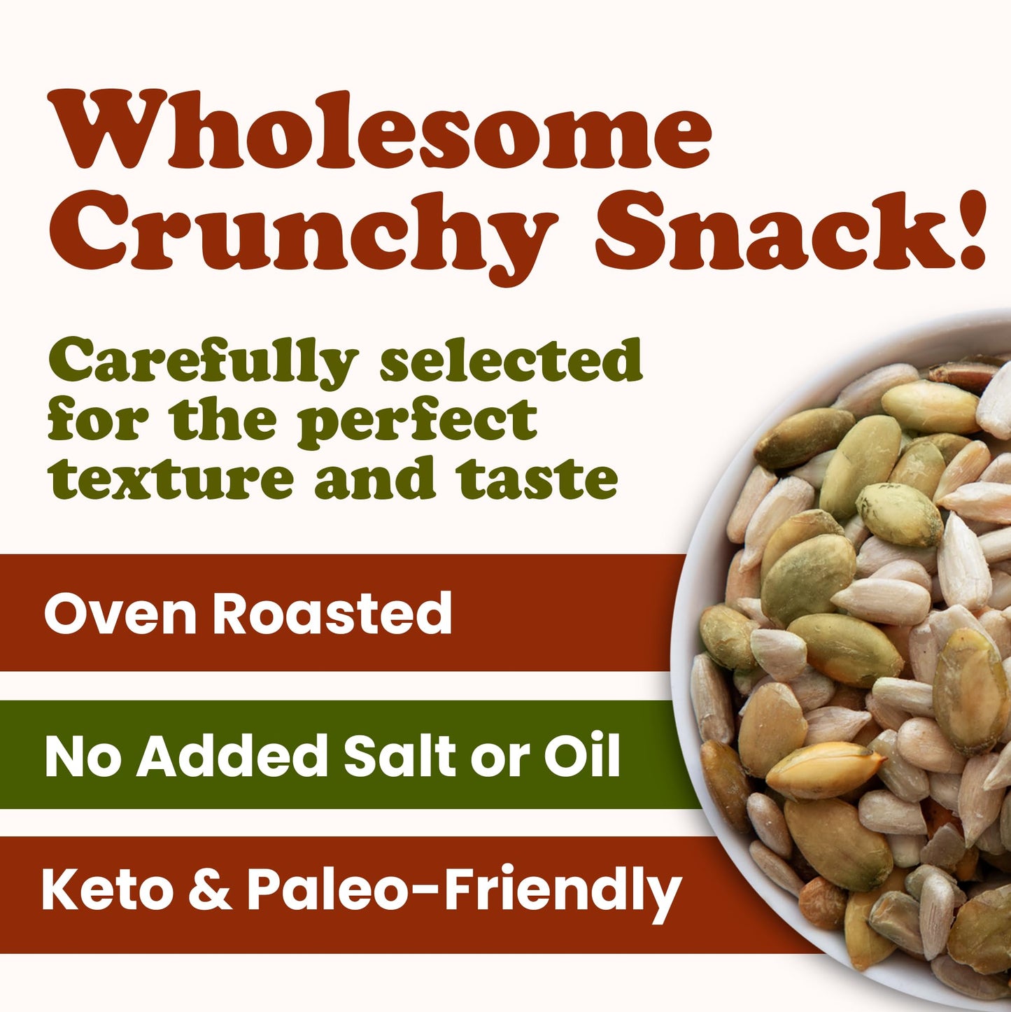 Food to Live Organic Dry Roasted Sunflower and Pumpkin Seed Mix, 8 Pounds - Oven Roasted, No Oil added, Healthy, Natural Snack,