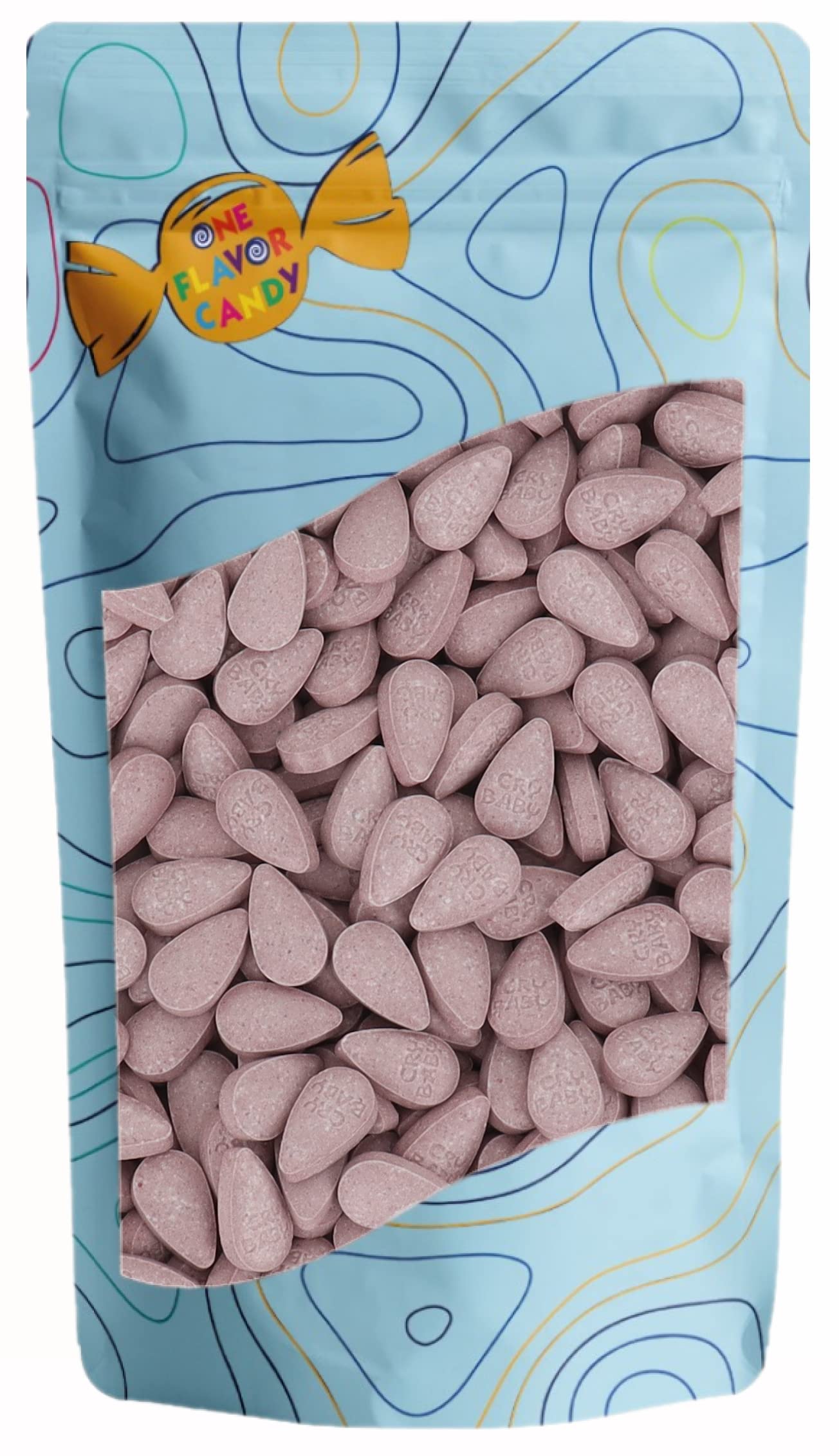 Cry Baby Tears Extra Sour Candy Bulk in Resealable Bag (Grape) (1lb)