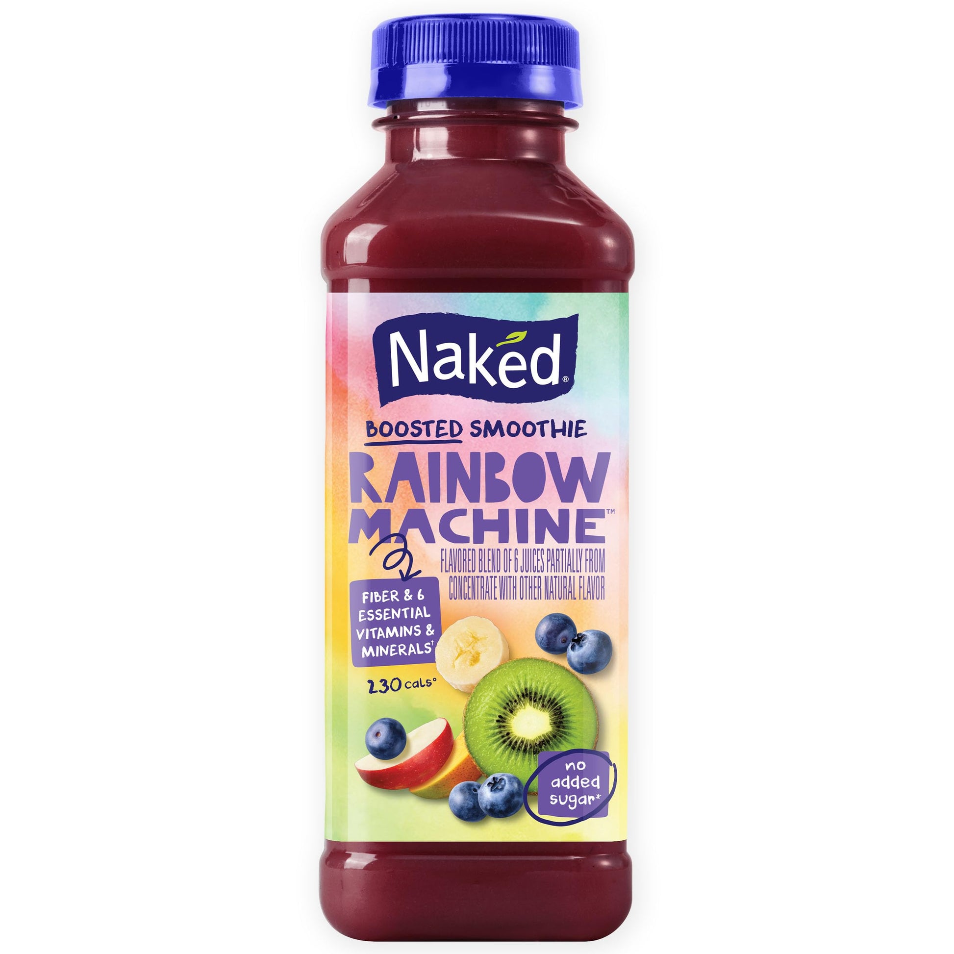 Naked Juice Rainbow Machine Flavored 100% Juice Smoothie Blend, 15.2 Fl Oz