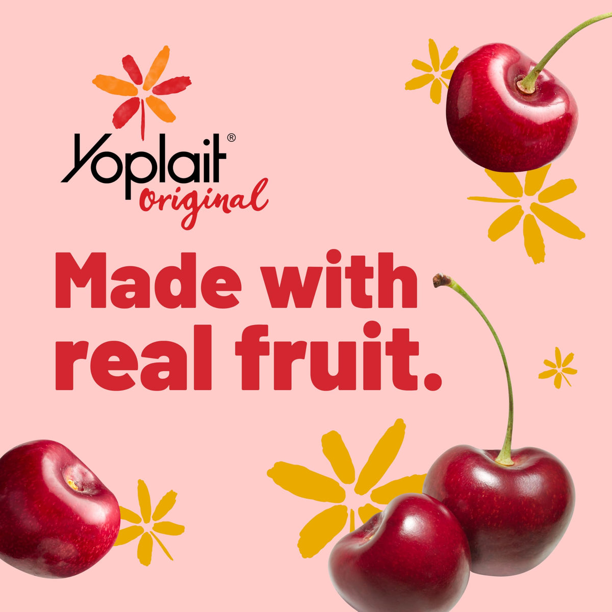 Yoplait Original Low Fat Cherry Orchard Yogurt Cup, Made with Real Fruit, 6 oz