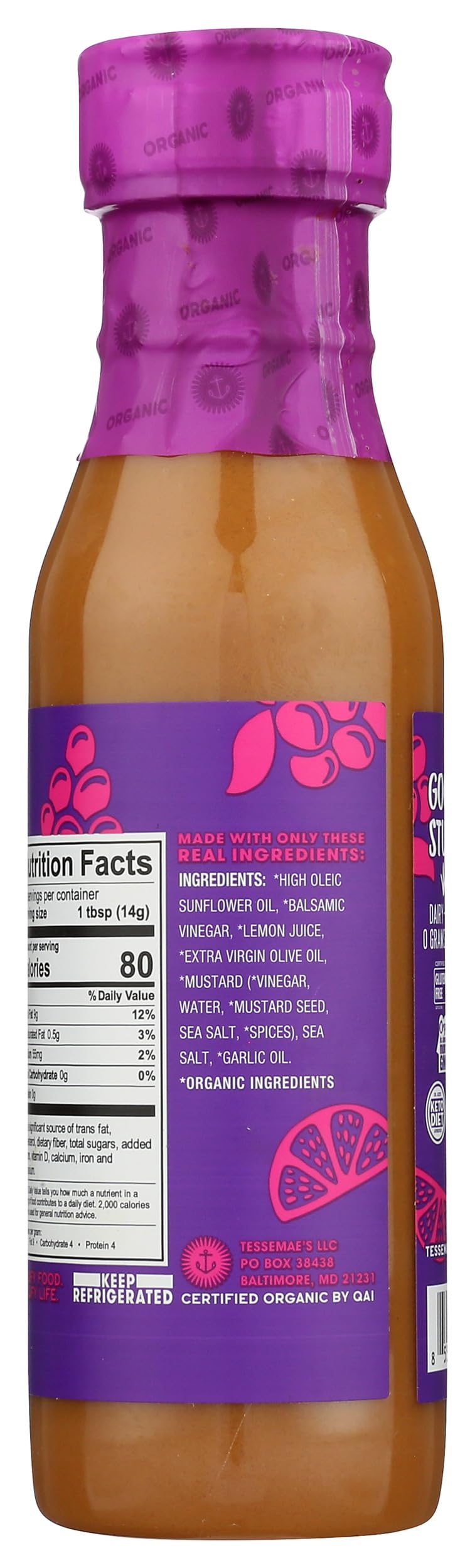 Tessemaes, Organic Balsamic Vinaigrette, 10 oz