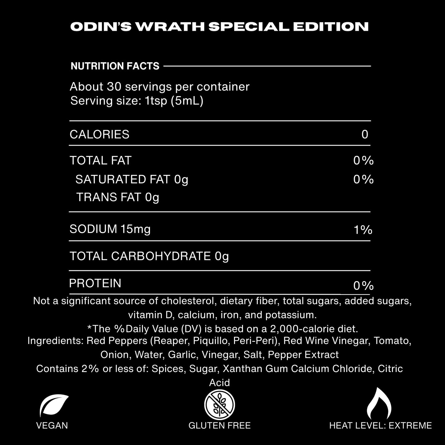 Odins Wrath Carolina Reaper Hot Sauce Gift Set For Chili Heads | The Ragnarok Hot Sauce Co. 2 Bottle Extreme Heat Combo | Includes 5 Million Scoville Pepper Extract Sauce