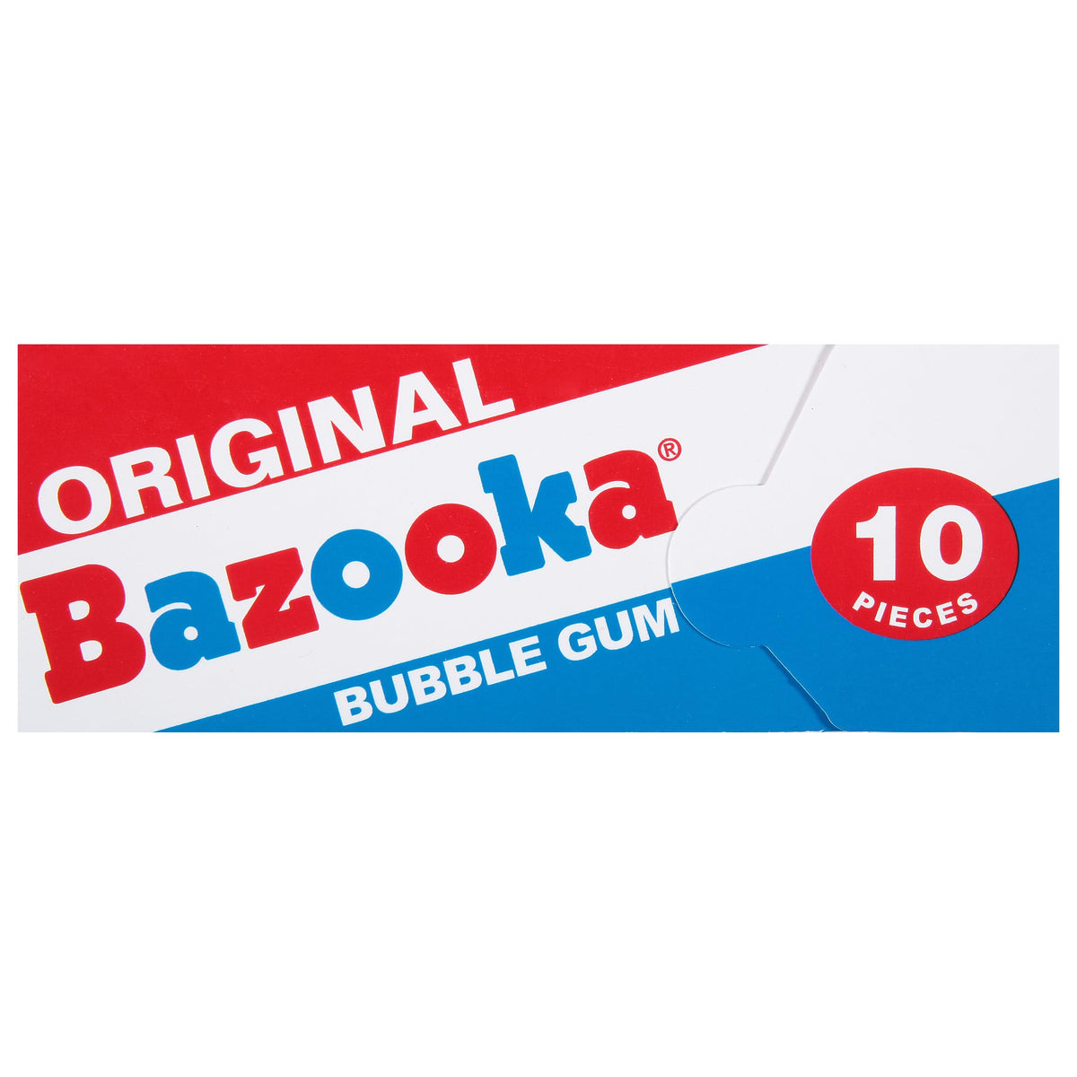 Bazooka Bubble Gum 10 Piece Wallet Pack (Pack of 12) Individually Wrapped Pink Chewing Gum in Original Flavor - Fun Old Fashione