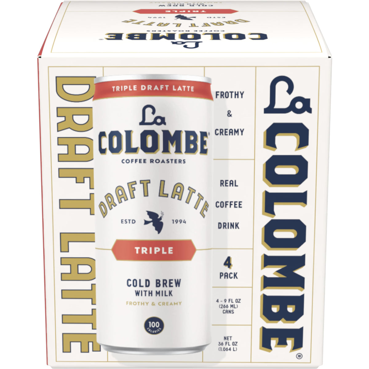 La Colombe Triple Draft Latte - 9 Fluid Ounce, 4 Count - 3 Shots Of Cold-Pressed Espresso And Frothed Milk - Made With Real Ingr