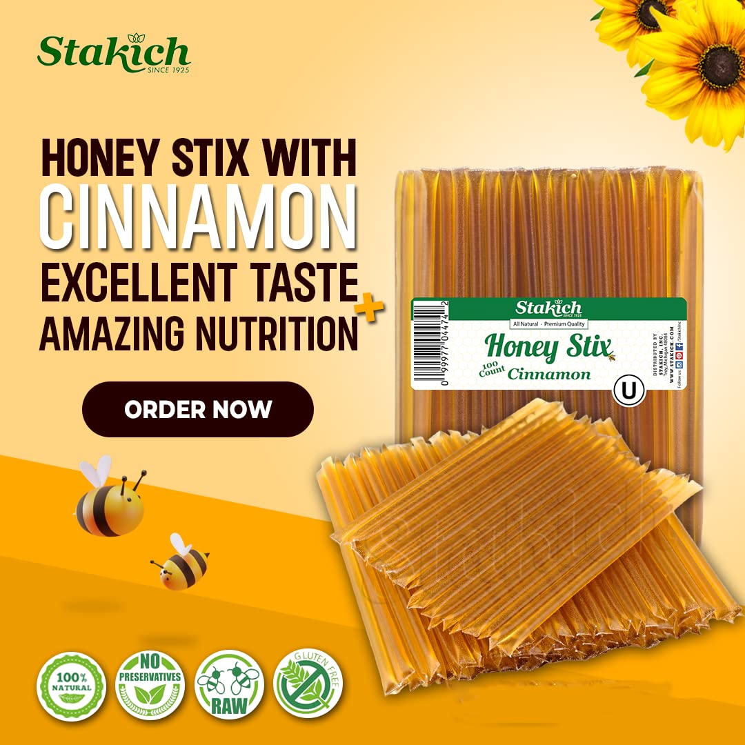 Stakich Cinnamon Honey Stix (500 Stix)