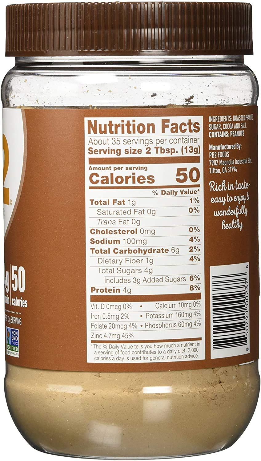 PB2 Foods PB2 Peanut Butter in Chocolate Powder (6 x 454g)