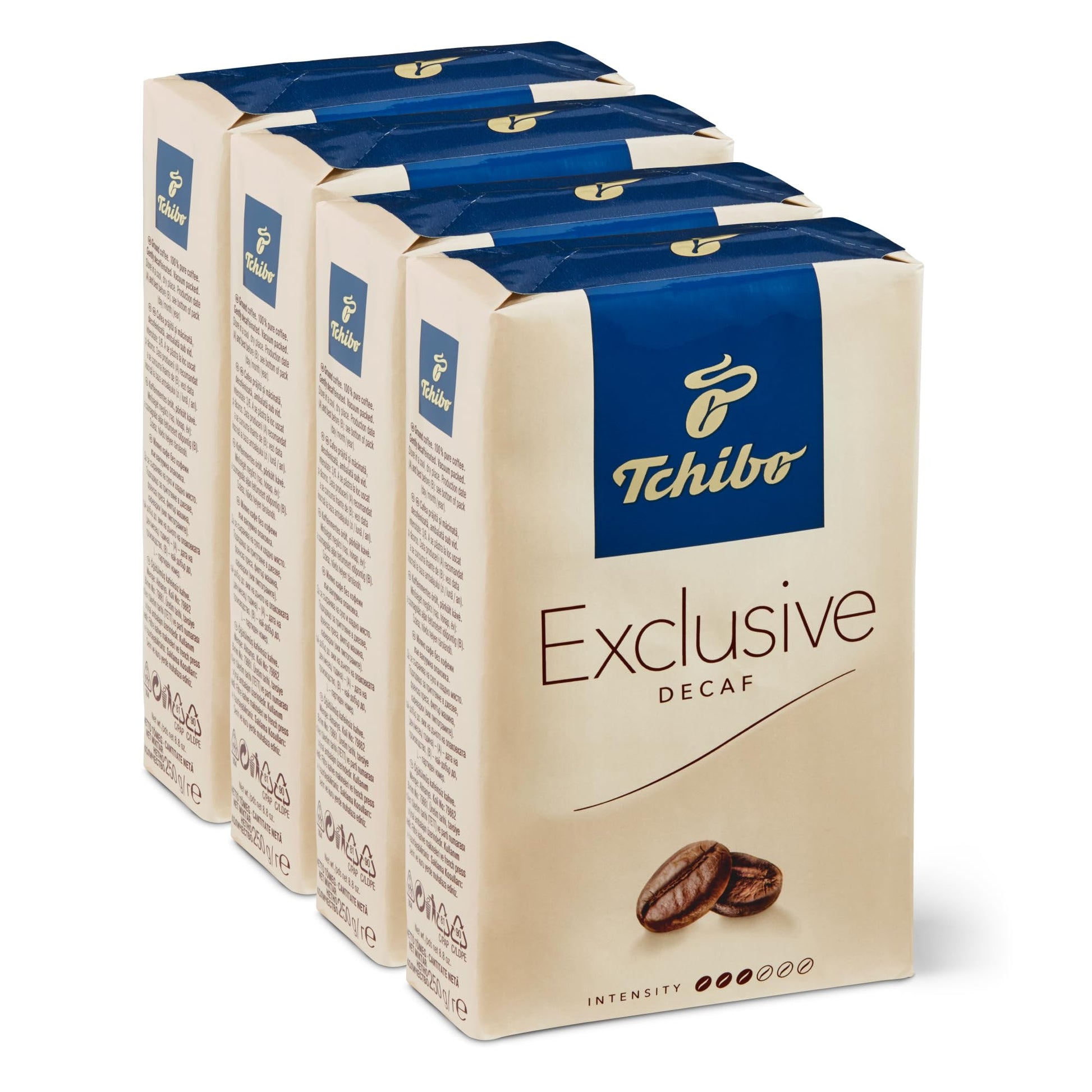 Tchibo Exclusive Decaf Ground Coffee 4 Packs (4X 8.8 Oz)