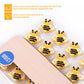Milovin Edible Bee Cake Decorations, 16 pcs for Cupcakes, Ice Cream, Cookies, Macaron - Yellow Bee