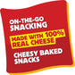 Cheez-It Snap'D Cheese Cracker Chips, Thin Crisps, Lunch Snacks, Double Cheese, 9Oz Box (12 Pouches)