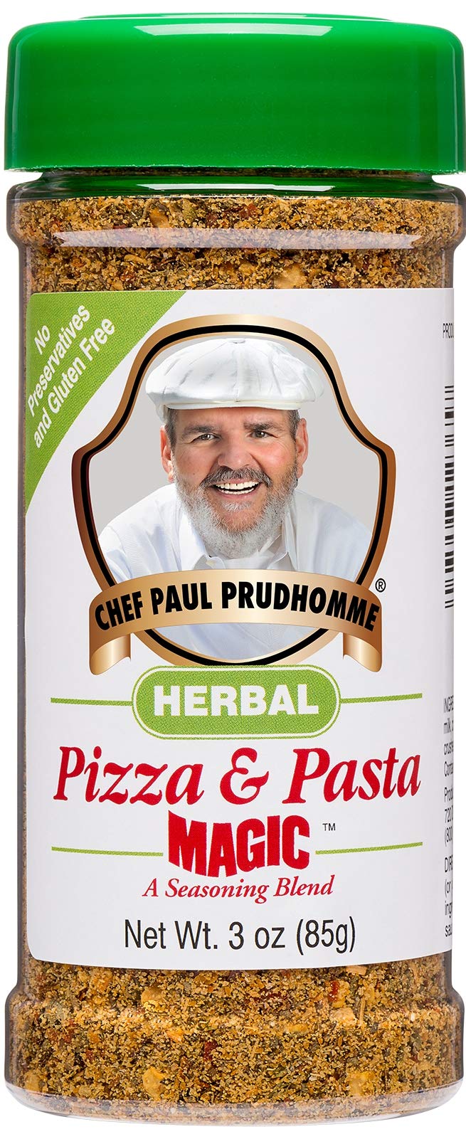 Chef Paul Prudhomme's Magic Seasoning Blends ~ Pizza & Pasta Magic Herbal, 3-Ounce Bottle