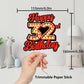 Happy 32Nd Birthday Cake Topper Fluorescent Flashing Night Out Hen Movie Nightclub Theme Decor Supplies Woman Man Happy Birthday
