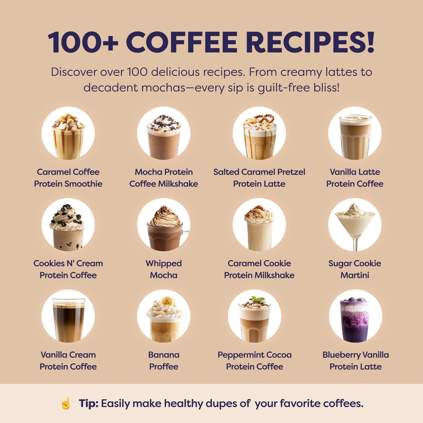 Mocha Protein Iced Coffee - enhanced Whey Protein & Instant Iced Coffees - 100% Natural Cold Brew - Zero Artificial Flavors & Sweeteners  80 mg Caffeine Per Serving  No Added Sugar  20 Servings