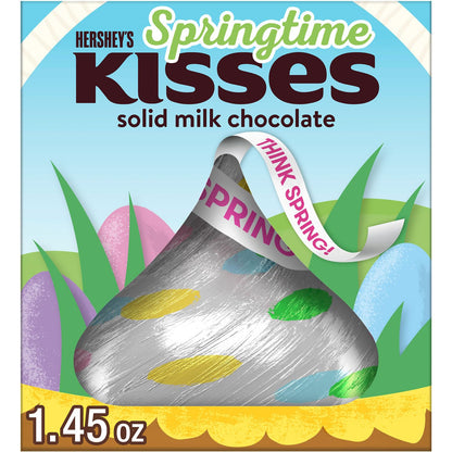 HERSHEY S KISSES Solid Milk Chocolate, Easter Candy Gift Box, 1.45 oz (12 Pack)