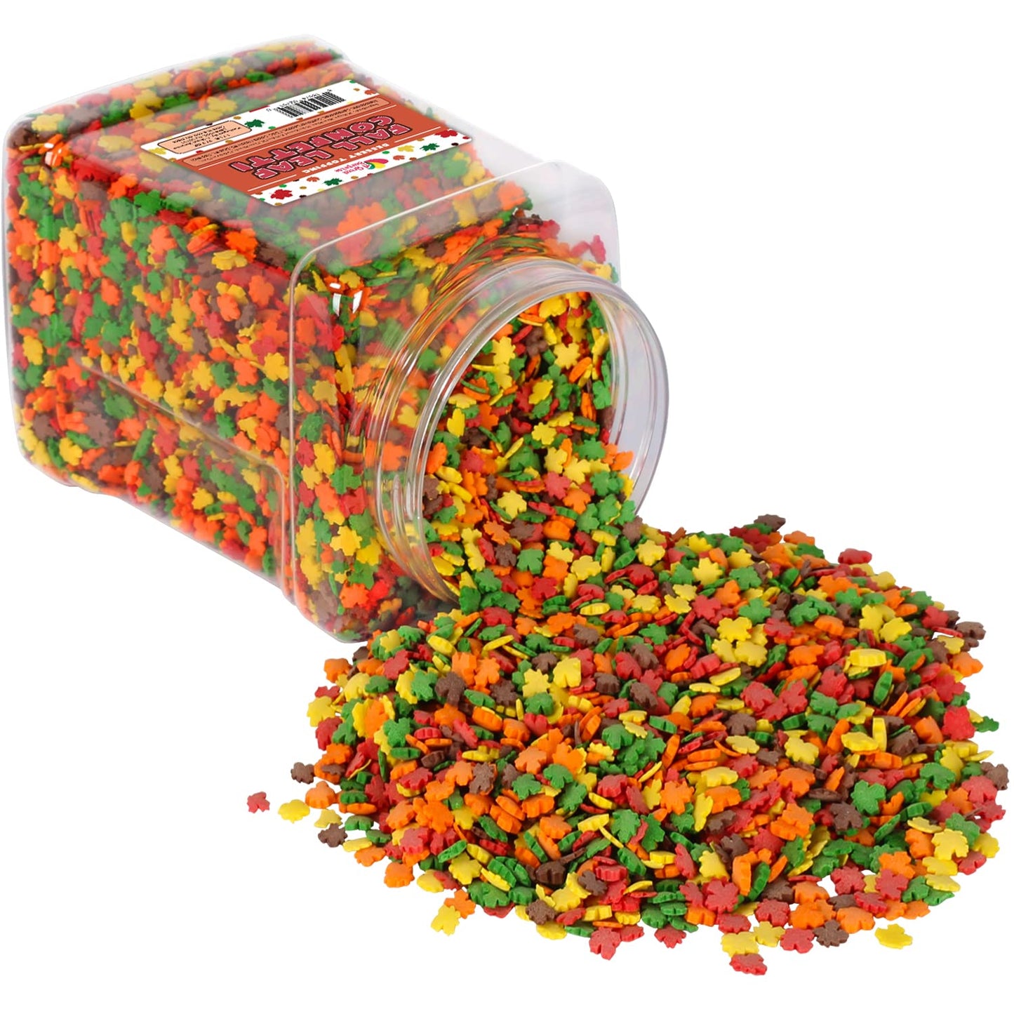 Fall Sprinkles - 1.7 Pounds - Bulk Fall Pumpkin Sprinkles - Fall Leaf Sprinkles for Baking - Autumn Leaf Sprinkles - Thanksgivin
