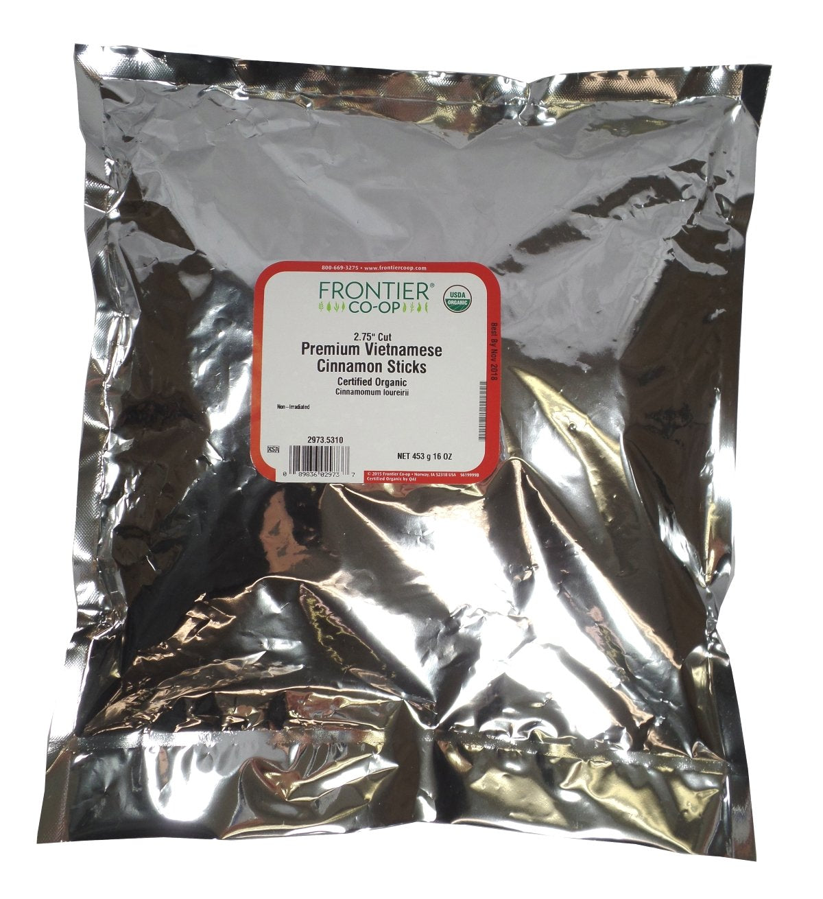 Frontier Co-op Organic Cinnamon Sticks 2 3/4'' 1lb