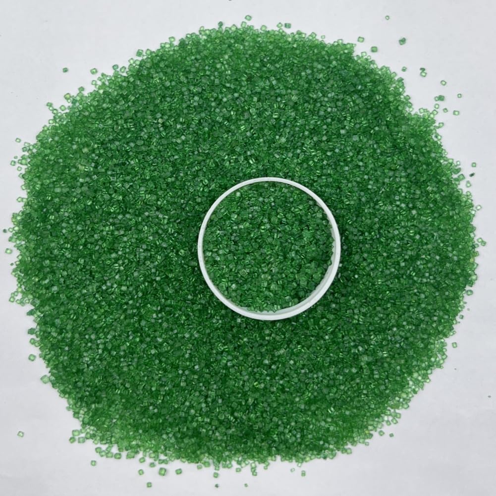 Senchanting Christmas Green Sanding Sugar Sprinkles, Edible Crystal Christmas Green Sanding Candy Sugar For Cake Decorating Wedd