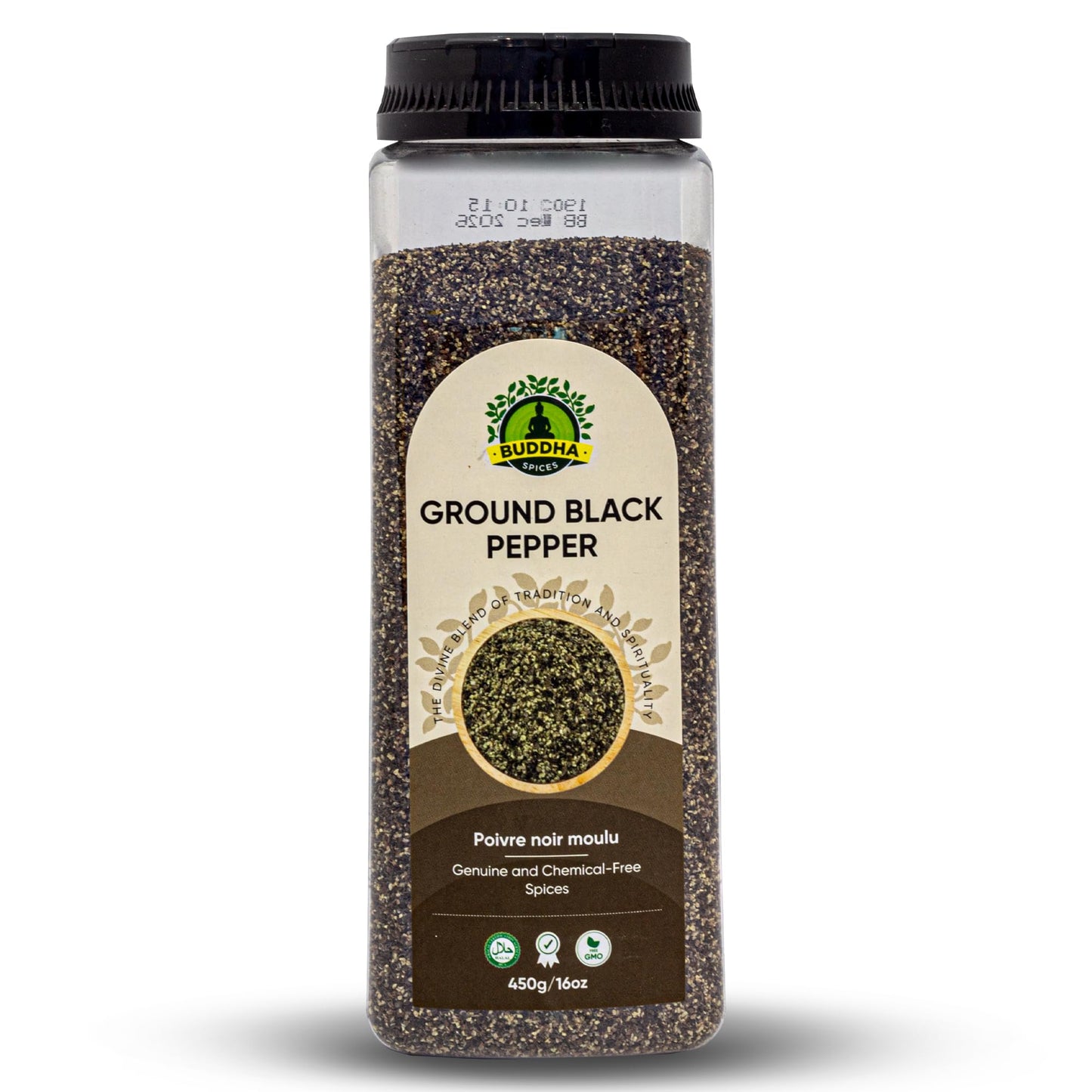 Buddha Spices Inc. Black Pepper Ground 28 Mesh - 450g