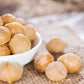 Food To Live Organic Dry Roasted Whole Macadamia Nuts With Himalayan Salt, 4 Pounds - Delicious And Nutritious Snack Made From P