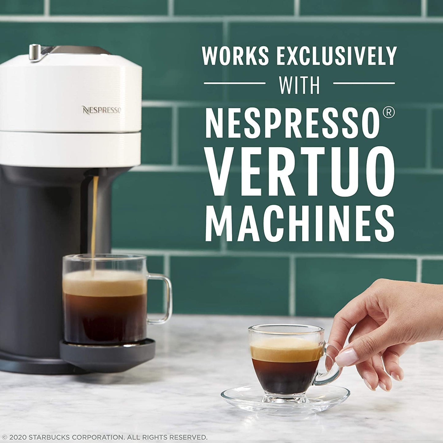 Starbucks Blonde Espresso Roast compact pieces, Nespresso Vertuo Compatible, 10 Count