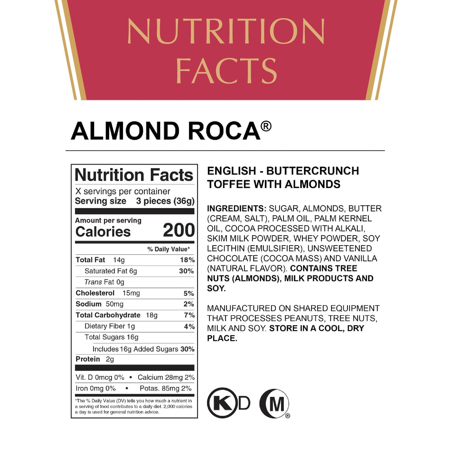 Almond Roca 1240ml Canister