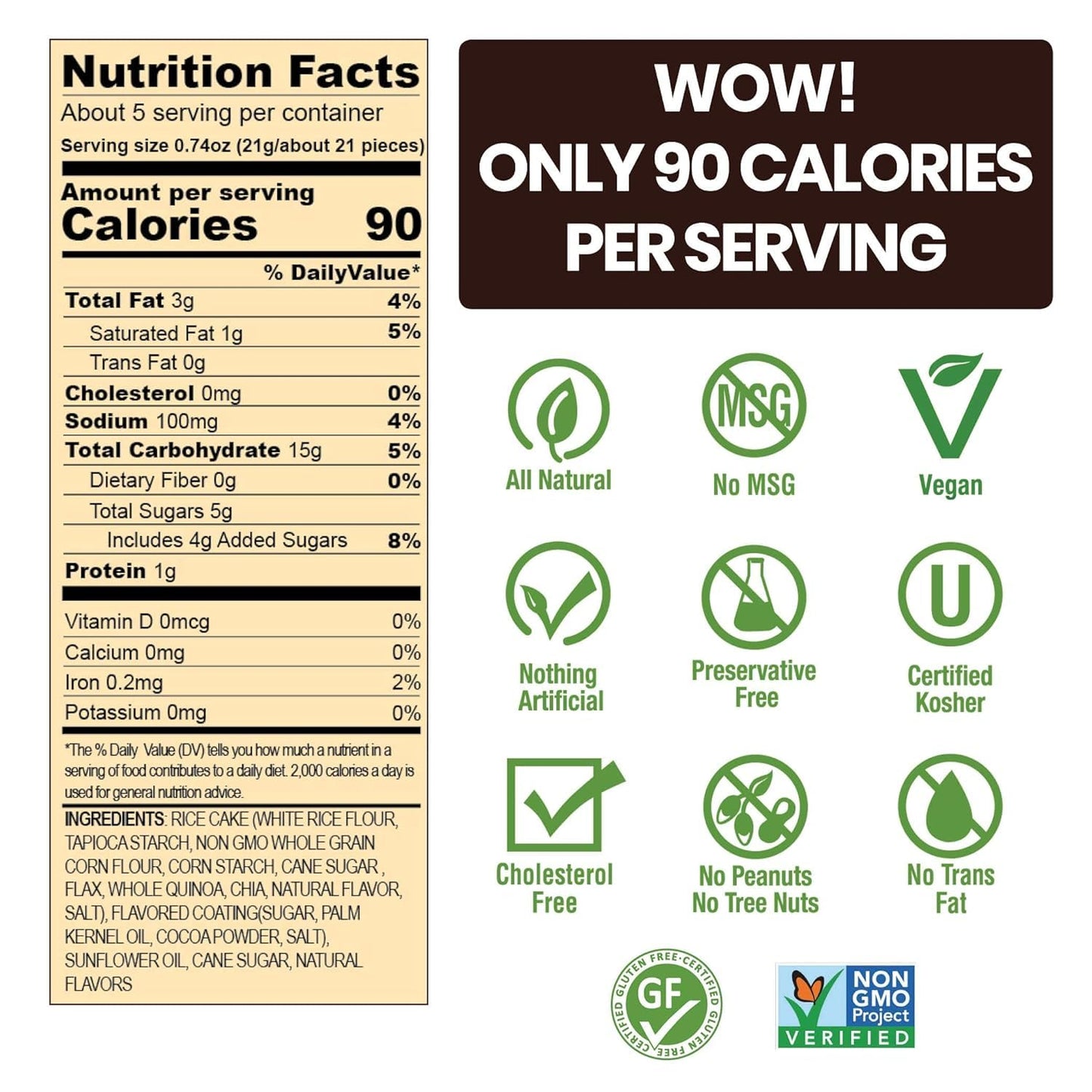 Drizzilicious SMores Mini Rice Crisp, Non GMO, 4 Ounces (Pack Of 12)